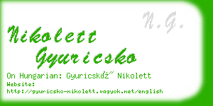 nikolett gyuricsko business card